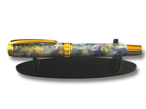 Elegant Highlander Gold Rollerball Pen: Handmade Luxury Writer's Gift