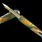 Striking “Gold-Orange Swirl” Handcrafted Gold Fountain Pen, One of a Kind, Handmade in Colorado. Ink, Converter, Sleeve, & Box Included. - HighlanderPen