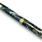 Elegant “Black and Gold” Handcrafted Luxury Gold Fountain Pen, One of a Kind, Handmade in Colorado. Ink, Converter, Sleeve, & Box Included. - HighlanderPen