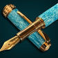 “Aquamarine” |  Red Gold Fountain Pen | Highlander Collection