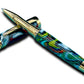 Elegant “Bright Swirls” Handcrafted Gold Rollerball Pen, One of a Kind, Handmade in Colorado. Ink, Velvet Sleeve, and Pen Box Included. - HighlanderPen