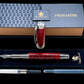 Elegant "Akai Red" Black Titanium Fountain Pen, Artisan Handcrafted Writing Instrument. Simple to Use. Custom Handmade in Colorado. - HighlanderPen