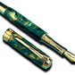 Timeless “British Racing Green” Handcrafted Luxury Gold Fountain Pen, One of a Kind, Handmade in CO. Ink, Converter, Sleeve, & Box Included. - HighlanderPen