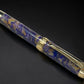 Purple and Gold Swirl, One of a Kind, Gold Handmade Custom Rollerball Pen. Artisan Rare & Unique, Completely Handcrafted in Co, USA - HighlanderPen