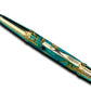 Elegant Gold Ballpoint Pen, Artisan Handcrafted Writing Instrument. Handmade Custom in CO. One of a Kind, Ink, Sleeve, & Box Included. - HighlanderPen