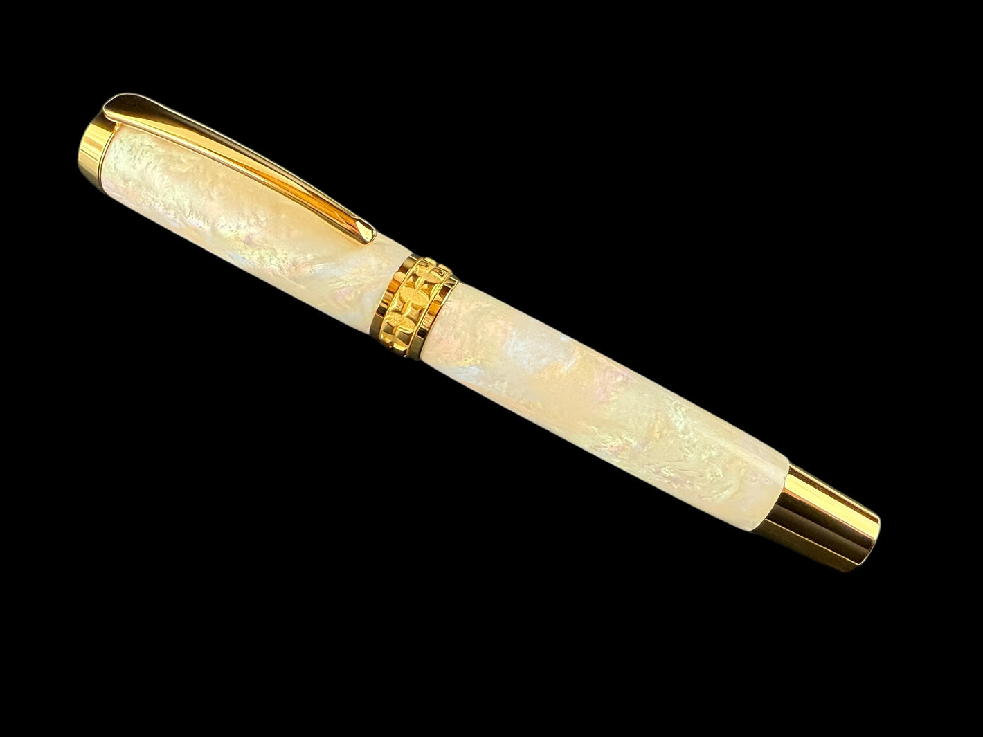 Pearly Opal | Gold Rollerball Pen
