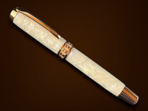 Pearly Opal Red Gold Fountain Pen- “The Perfect Gift”