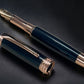 Exotic Gaboon Ebony, One of a Kind Rose Gold, Handmade Custom Fountain Pen. Artisan Rare & Unique, Completely Handcrafted in Colorado, USA. - HighlanderPen