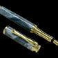 Elegant Swirling Silver Handmade Luxury Gold Fountain Pen By Highlander Writing Instruments. - HighlanderPen