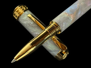 Black Opal | Gold Rollerball Pen | Luxury Writing Pen