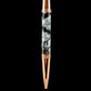 Red Gold "Argentite" Handmade Glasgow Ballpoint Pen. One of a Kind, Handcrafted by Highlander Pen in CO. Box, Ink, & Sleeve Included. [ML-BP-1216-01]