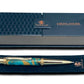 Elegant Gold Ballpoint Pen, Artisan Handcrafted Writing Instrument. Handmade Custom in CO. One of a Kind, Ink, Sleeve, & Box Included. - HighlanderPen