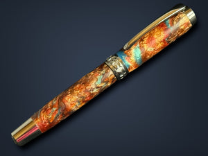 Highlander “Dragon Skin” | Black Titanium Handmade Rollerball Pen by Highlander