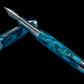 Elegant "Deep Teal" Handcrafted Black Titanium Fountain Pen. One of a Kind. Handmade in Colorado. Ink, Converter, Sleeve & Box Included. - HighlanderPen