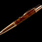 Rose Gold Exotic Thuya Burl Wood Handmade Glasgow Ballpoint Pen. One of a Kind, Handcrafted by Highlander Pen. Box, Ink, & Sleeve Included. [ML-BP-1212-03]