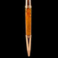 Red Gold Extraordinary Amboyna Burl Wood Handmade Glasgow Ballpoint Pen. One of a Kind, Handcrafted by Highlander Pen. Box, Ink, & Sleeve Included. [ML-BP-1220-01]