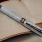 “Bling”, Rose Gold Acrylic Rollerball Pen, Artisan Handcrafted Writing Instrument. Handmade Custom in Colorado. One of a Kind. - HighlanderPen