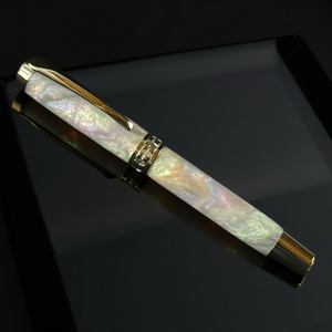 Mystic Opal | Black Titanium Fountain Pen | Handcrafted by Highlander