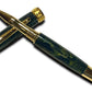 Elegant “Northern Lights” Handcrafted Gold Rollerball Pen, One of a Kind, Handmade in Colorado. Ink, Velvet Sleeve, and Pen Box Included. - HighlanderPen