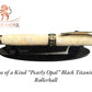 “Pearly Opal” Black Titanium Rollerball Pen - Perfect Birthday Gift