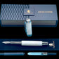 Elegant "Pearly Opal" Handcrafted Black Titanium Fountain Pen. One of a Kind. Handmade in Colorado. Ink, Converter, Sleeve & Box Included. - HighlanderPen