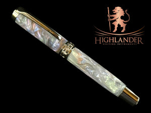 Mystic Opal| Black Titanium Fountain Pen | Handcrafted by Highlander