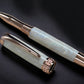 “Pearly Opal”, One of a Kind, Rose Gold, Handmade Custom Acrylic Rollerball Pen. Artisan Rare & Unique, Completely Handcrafted  in Co, US - HighlanderPen