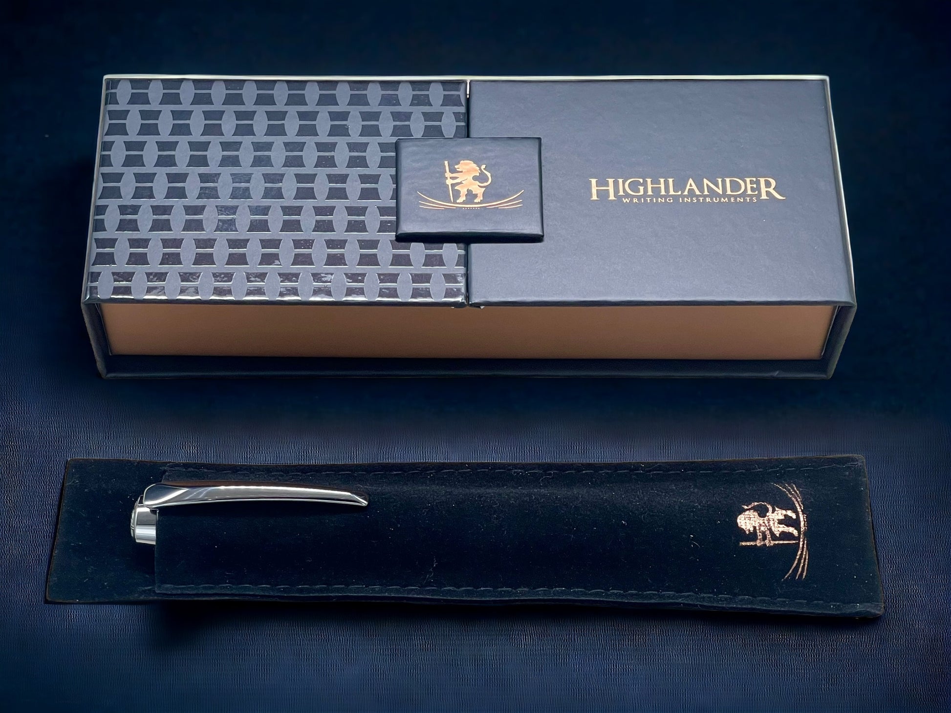 Ming Dynasty, One of a Kind Black Titanium Handmade Acrylic Fountain Pen. Artisan Rare & Unique, Custom, Handcrafted in Colorado, USA. - HighlanderPen