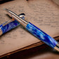 Elegant “Purple Rain”, Rose Gold Acrylic Rollerball Pen, Artisan Handcrafted Writing Instrument. Handmade Custom in Colorado. One of a Kind. - HighlanderPen