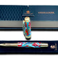 Whimsical “Color Explosion” Handcrafted Gold Rollerball Pen, One of a Kind, Handmade in Colorado. Ink, Velvet Sleeve, and Pen Box Included. - HighlanderPen