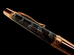 Dark Burmese Python Red Gold Ballpoint Pen [ML-BP-0212-01]