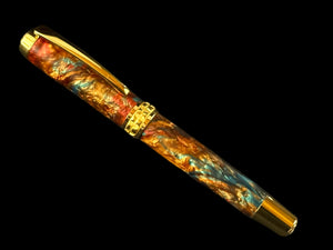 Dragon Skin | Gold Fountain Pen | Handcrafted in Colorado by Highlander