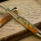 Striking “Orange Gold Swirl” Gold Fountain Pen, Artisan Handcrafted Writing Instrument. Simple to Use. Handmade with Custom Hardware in CO. - HighlanderPen