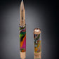 Rose Gold Rollerball Pen, Artisan Handcrafted Writing Instrument. Handmade with Custom Hardware in CO. One of a Kind. "Crazy Colors" - HighlanderPen