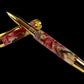 Gold “Tickled Pink” Handmade Rollerball Pen, One of a Kind, Handcrafted in CO. Ink, Velvet Sleeve, and Pen Box Included, By Highlander Pen. [ML-RB-1201-03]