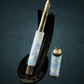 Amethyst Opal | Black Titanium Highlander Fountain Pen | An Elegant Gift