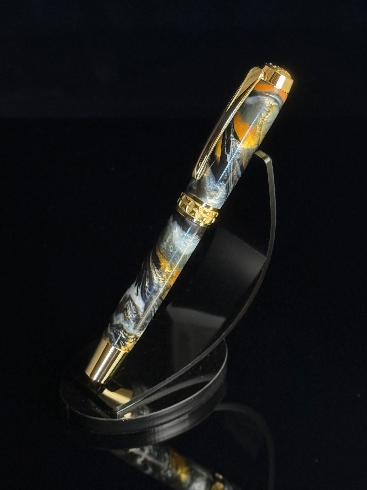 Geode Formation | Gold Rollerball Pen | Handmade by Highlander