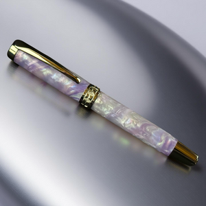 Black Titanium | Amethyst Opal Fountain Pen – Handcrafted Luxury Writing Instrument