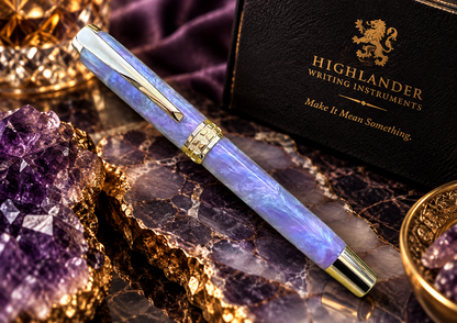 Amethyst Opal | Gold Fountain Pen | Handcrafted In Colorado