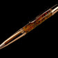 Rose Gold "Tiger’s Eye" Handmade Glasgow Ballpoint Pen. One of a Kind, Handcrafted by Highlander Pen in CO. Box, Ink, & Sleeve Included. [ML-BP-1212-04]