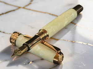 Pearly Opal Red Gold Fountain Pen- “The Perfect Gift”
