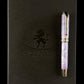 Amethyst Opal | Black Titanium Rollerball Pen | Handmade Elegance