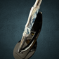 Elegant Blue/Pearl | Polished Chrome Glasgow Ballpoint Pen |  Handcrafted In Colorado