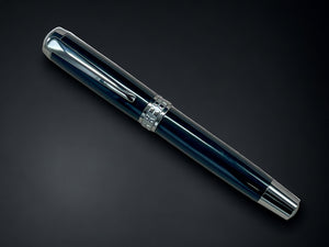 Exotic Gaboon Ebony, One of a Kind, Handmade Custom Black Titanium Rollerball Pen. Artisan Rare & Unique, Handcrafted in CO. - HighlanderPen