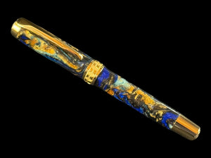 Striking Handcrafted Gold Fountain Pen | Luxury Writing Gift by Highlander