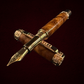 Museum Grade Thuya Burl Wood | Edinburgh Red Gold Fountain Pen | Highlander Rare Wood Pen Collection