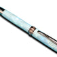 Elegant “Pearly Opal Acrylic” Rose Gold Fountain Pen, One of a Kind, Handmade in Colorado. Ink, Converter, Pen Sleeve & Box Included. - HighlanderPen