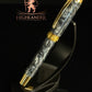 Bespoke “Obsidian” Handcrafted Luxury Gold Fountain Pen