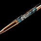 Red Gold "Cumulus" Handmade Glasgow Ballpoint Pen. One of a Kind, Handcrafted by Highlander Pen in CO. Box, Ink, & Sleeve Included. [ML-BP-1216-03]