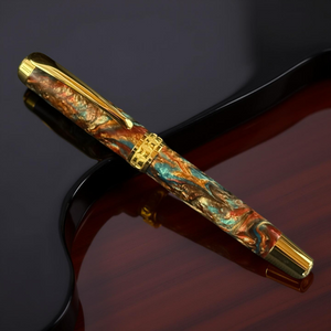 Dragon Skin | Gold Rollerball Pen by Highlander | A Striking Gift